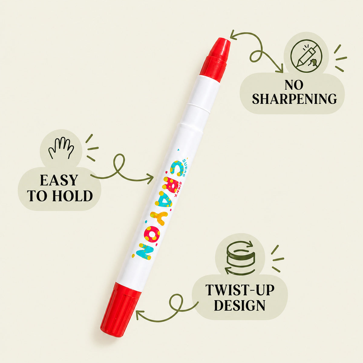 Washable Twisted Crayons