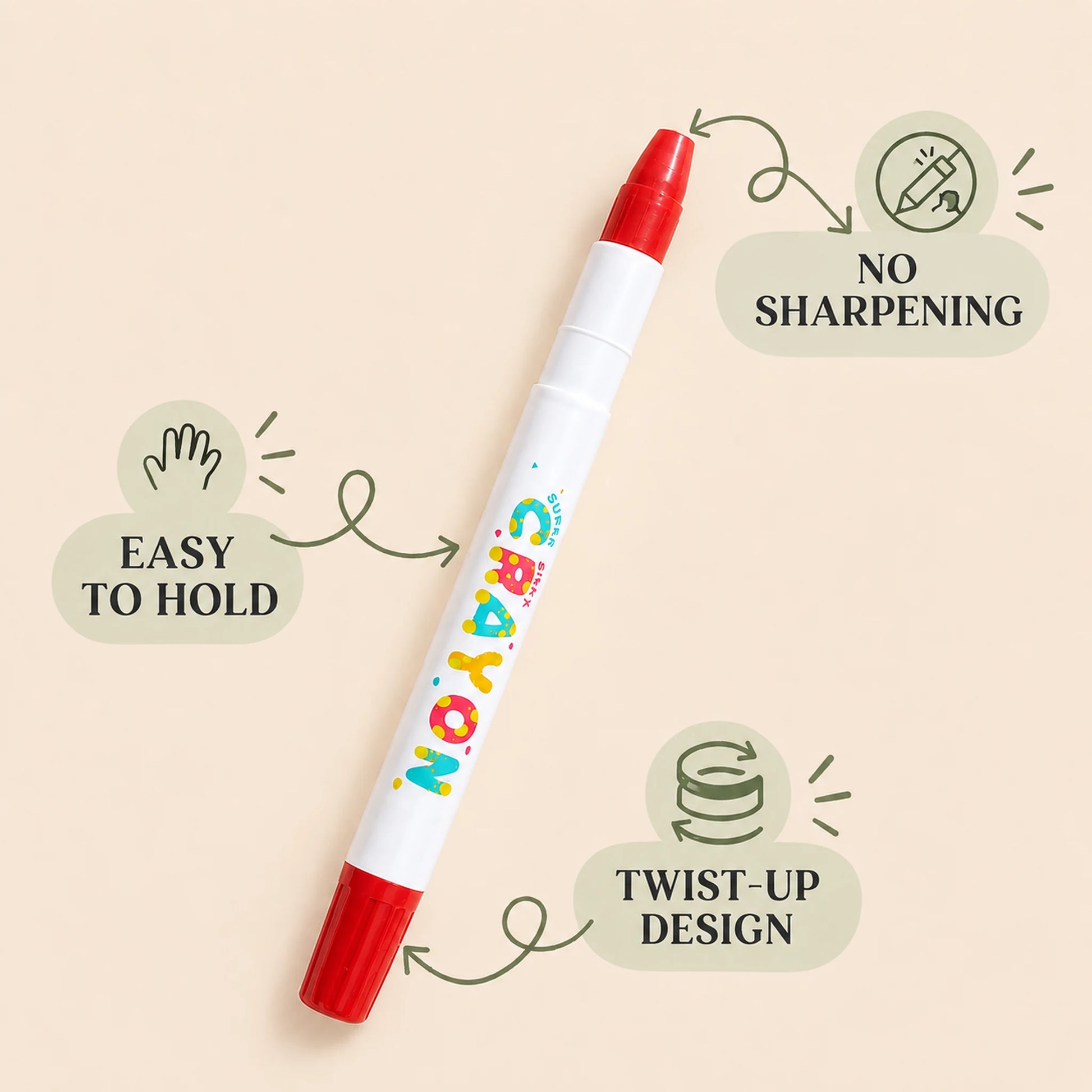 Washable Twisted Crayons